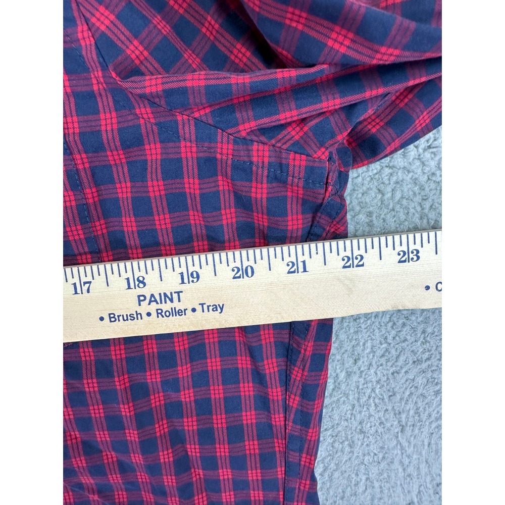 Abercrombie & Fitch Shirt Men XL Button Down Red Check Modern Muscle Fit Preppy - Picture 5 of 9